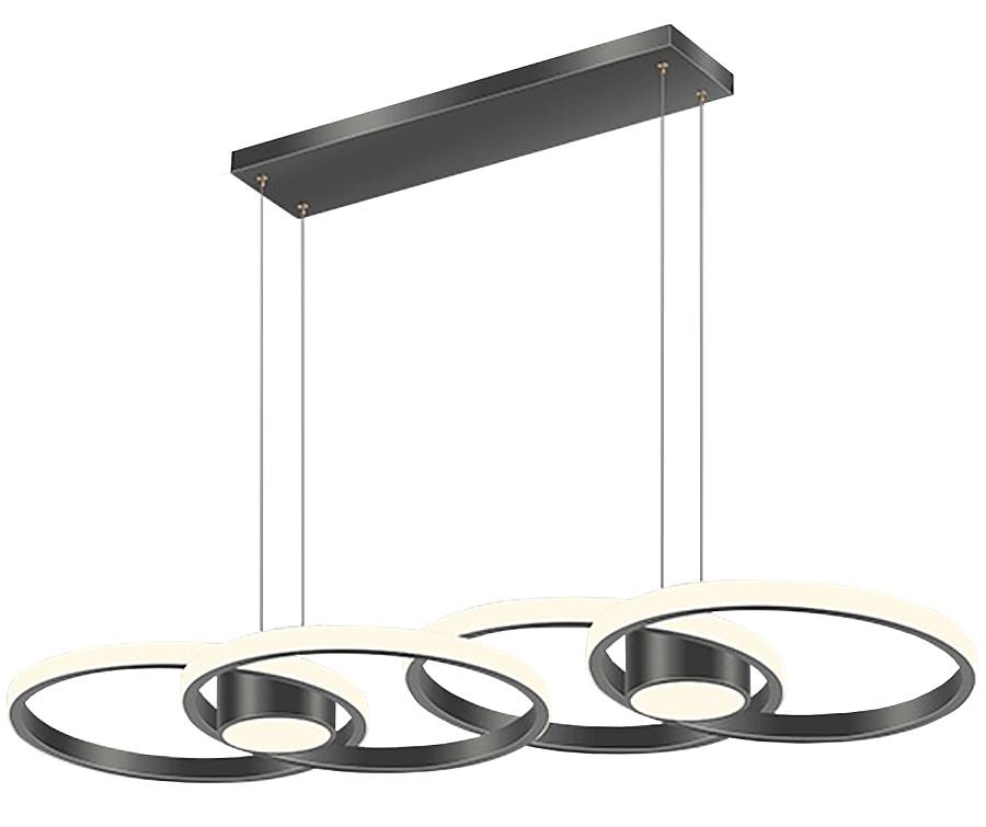 Φωτιστικό led μαύρο 3CCT Dimmable by remote control 80w 7300Lm