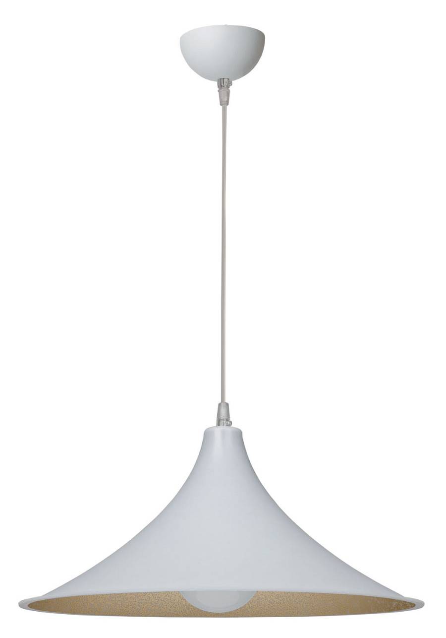 Φωτιστικό μονόφωτο Plexiglass  λευκό/χρυσό Ε27 Φ42