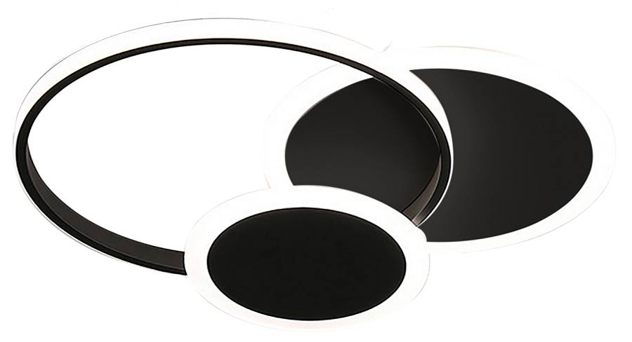 Φωτιστικό οροφής led μαύρο 3CCT Dimmable by remote control 42w 3800Lm