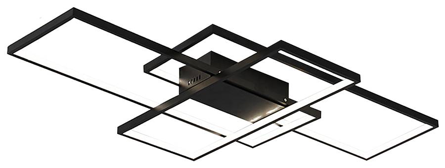 Φωτιστικό οροφής led μαύρο 3CCT Dimmable by remote control 58w 5300Lm