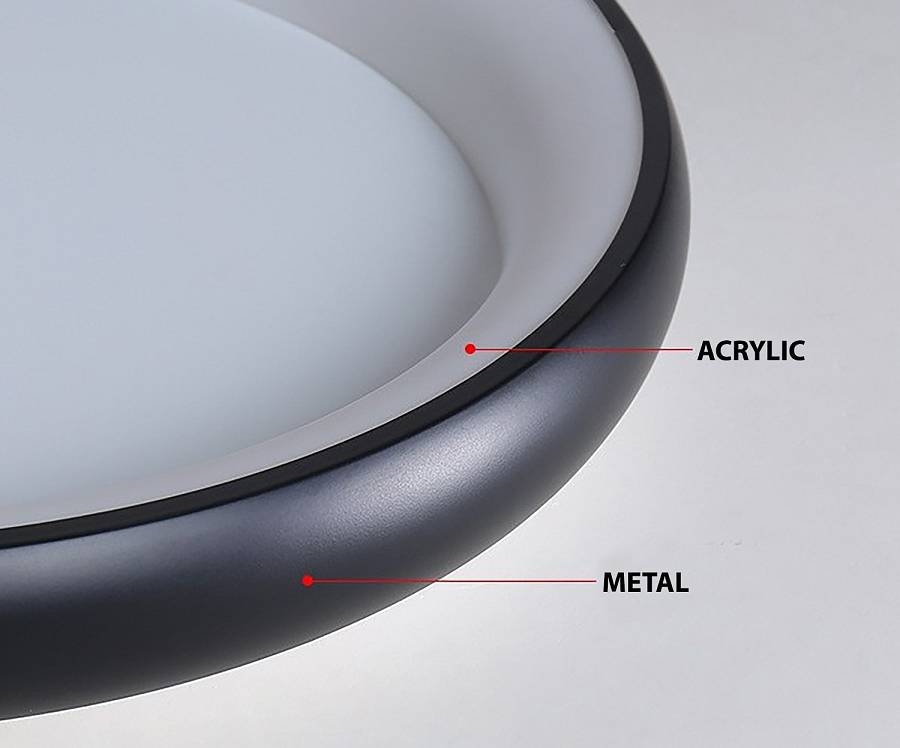 Φωτιστικό οροφής led μαύρο 3CCT Dimmable by remote control 40w 3650Lm