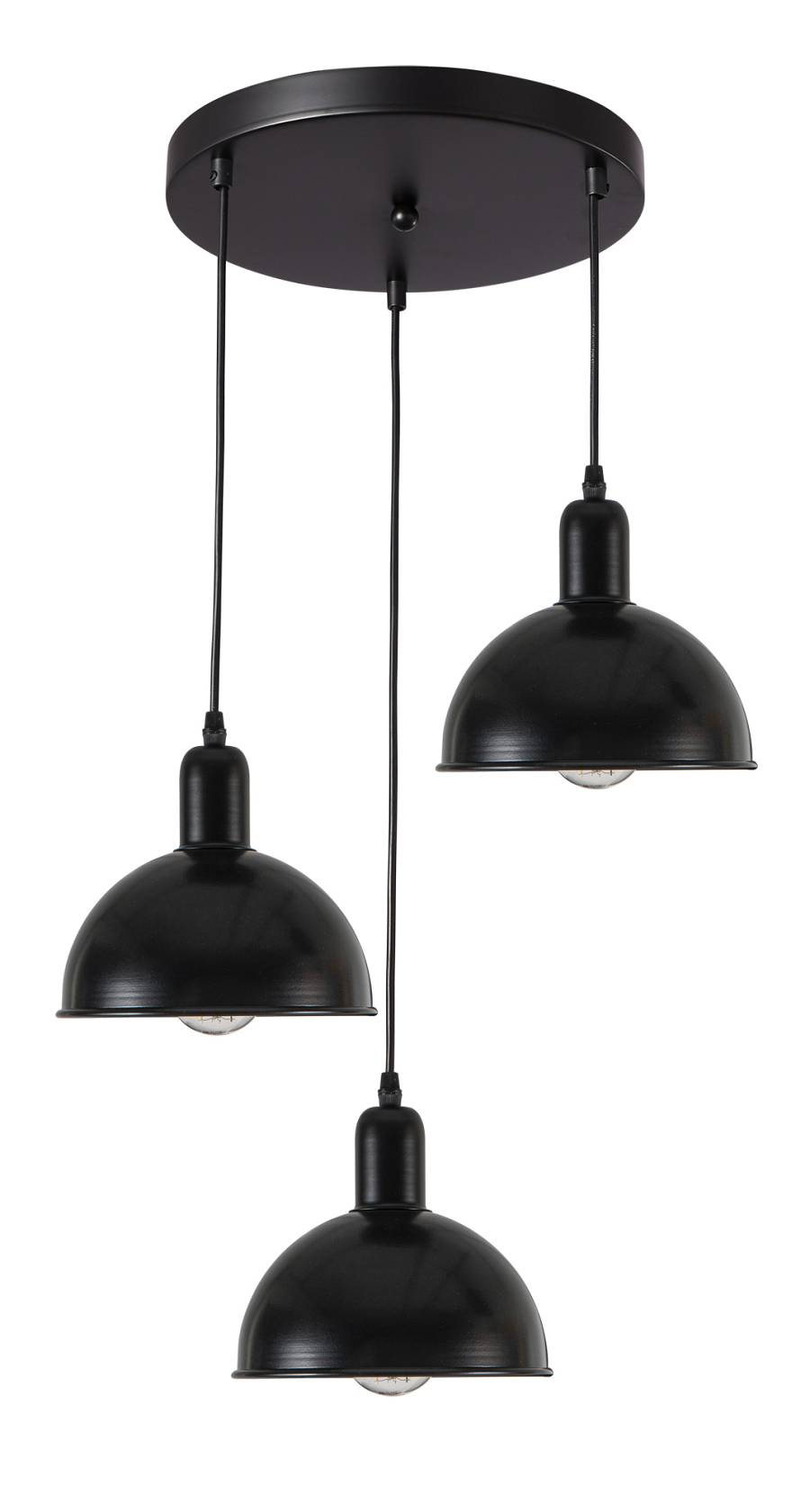 PDA 206-3 ΣΤΡΟΓΓΥΛΗ ΡΟΖΕΤΑ 3/Φ ΜΕ ΚΑΜΠΑΝΕΣ ΜΑΥΡΕΣ ΑΝΙΣΟΠΕΔΕΣ 3ΧΕ27