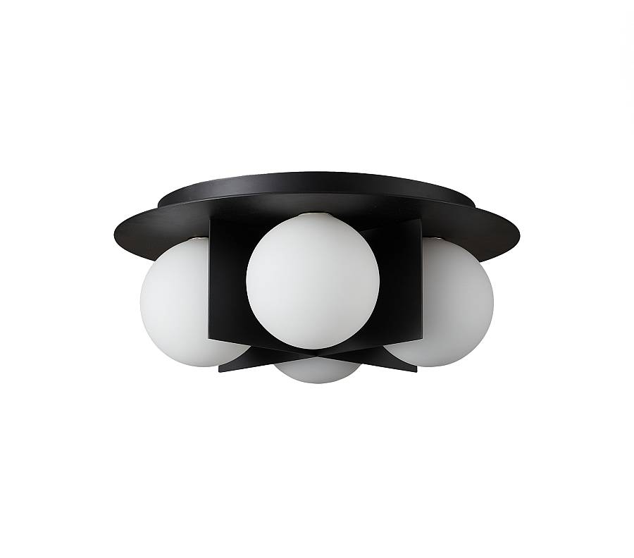 CCC 551 BK ΠΛΑΦΟΝΙΕΡΑ ΜΕΤΑΛΛΙΚΗ ΒΑΣΗ ΜΑΥΡΗ ΜΕ 4 ΜΠΑΛΕΣ 4xG9