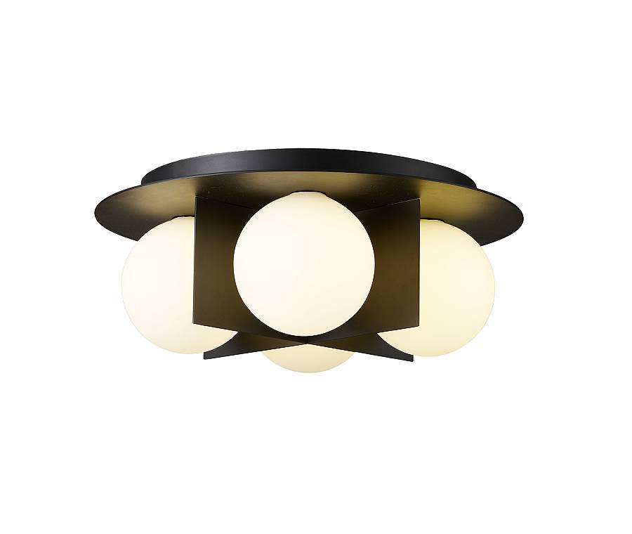 CCC 551 BK ΠΛΑΦΟΝΙΕΡΑ ΜΕΤΑΛΛΙΚΗ ΒΑΣΗ ΜΑΥΡΗ ΜΕ 4 ΜΠΑΛΕΣ 4xG9