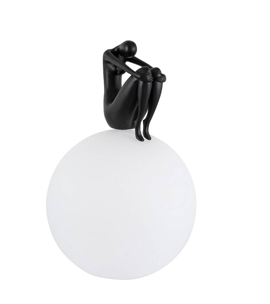 TLC 1120 BK ΕΠΙΤΡΑΠΕΖΙΑ ΛΑΜΠΑ ΣΦΑΙΡΑ ΦΩΤΙΖΟΜΕΝΗ ΓΥΝΑΙΚΑ ΜΑΥΡΗ ΚΑΘΙΣΤΗ 1XE27