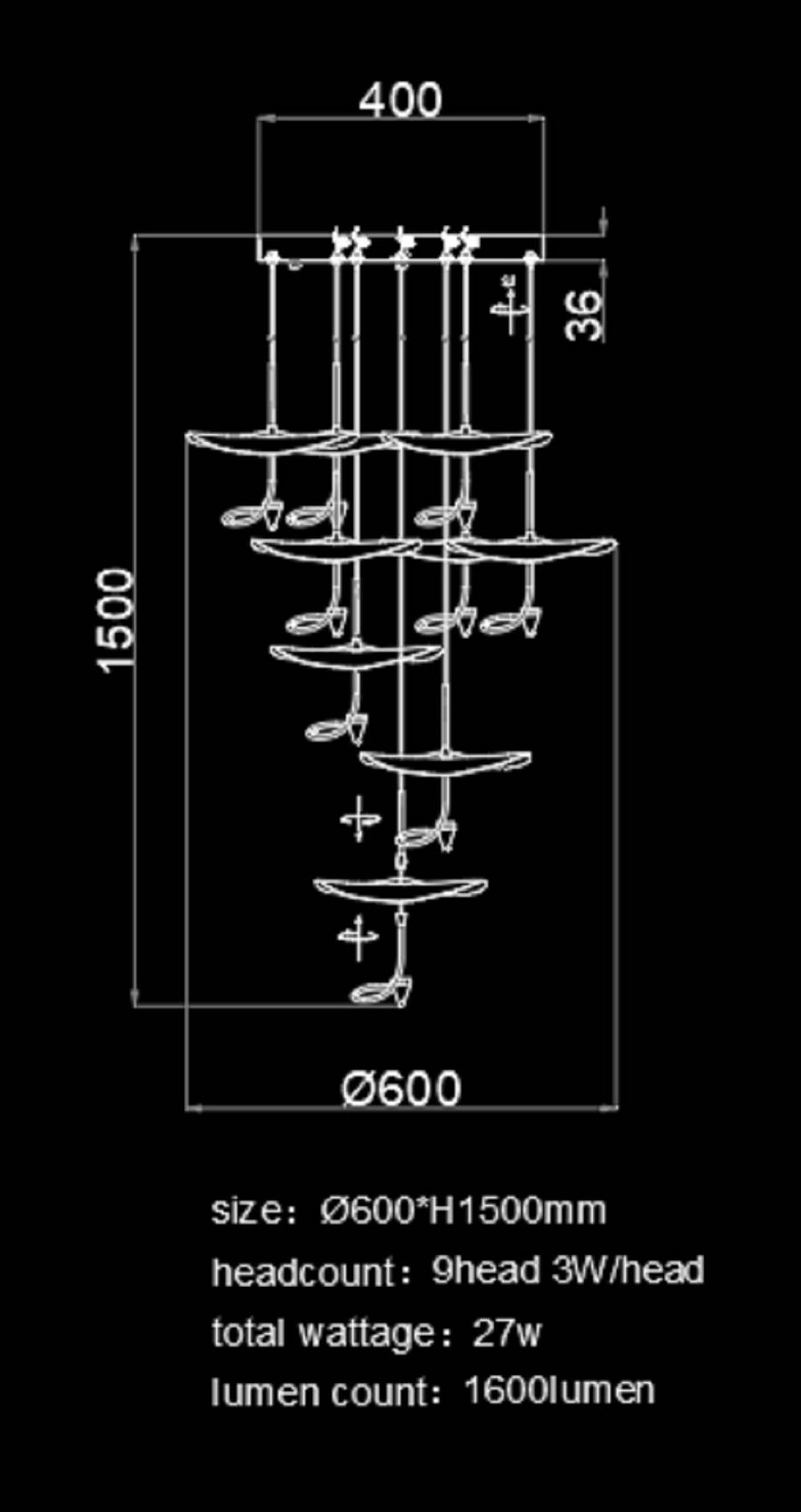 PDC 1290-9 ΠΟΛΥΦΩΤΟ 9/ LED ΜΕ ΦΥΛΛΑ ΧΡΥΣΑ