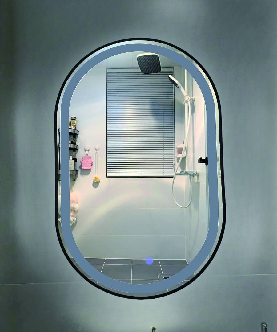 MIC-10 ΚΑΘΡΕΠΤΗΣ CR ΟΒΑΛ LED ΦΩΤΙΣΜΟΣ TOUCH