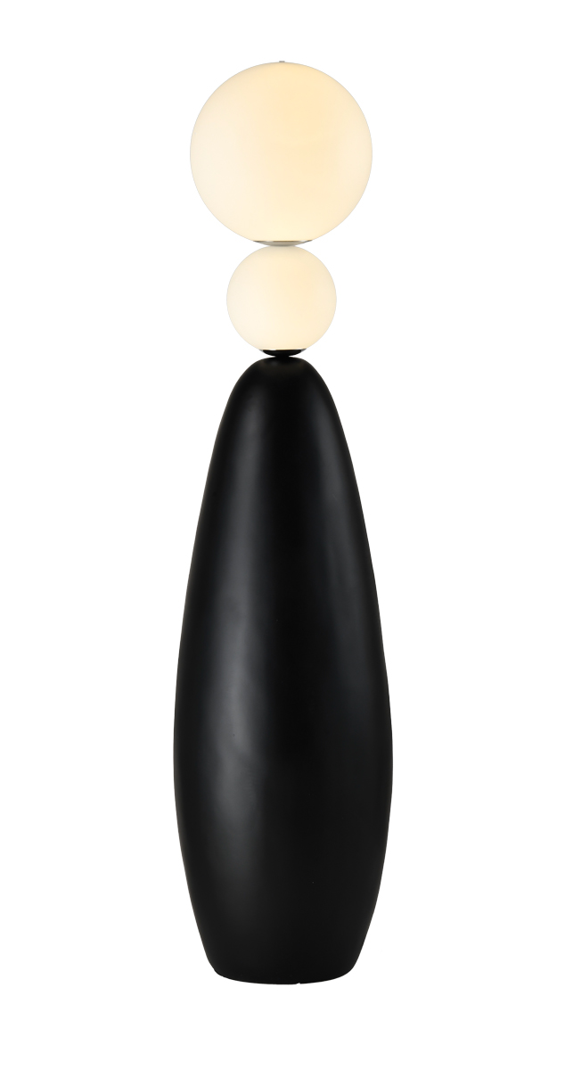 FLC 8037 ΒΚ ΜΑΥΡΟ ΟΒΑΛ ΜΕ ΔΥΟ ΜΠΑΛΕΣ LED ΑΚΡΥΛΙΚΟ+ ΡΗΤΙΝΗ