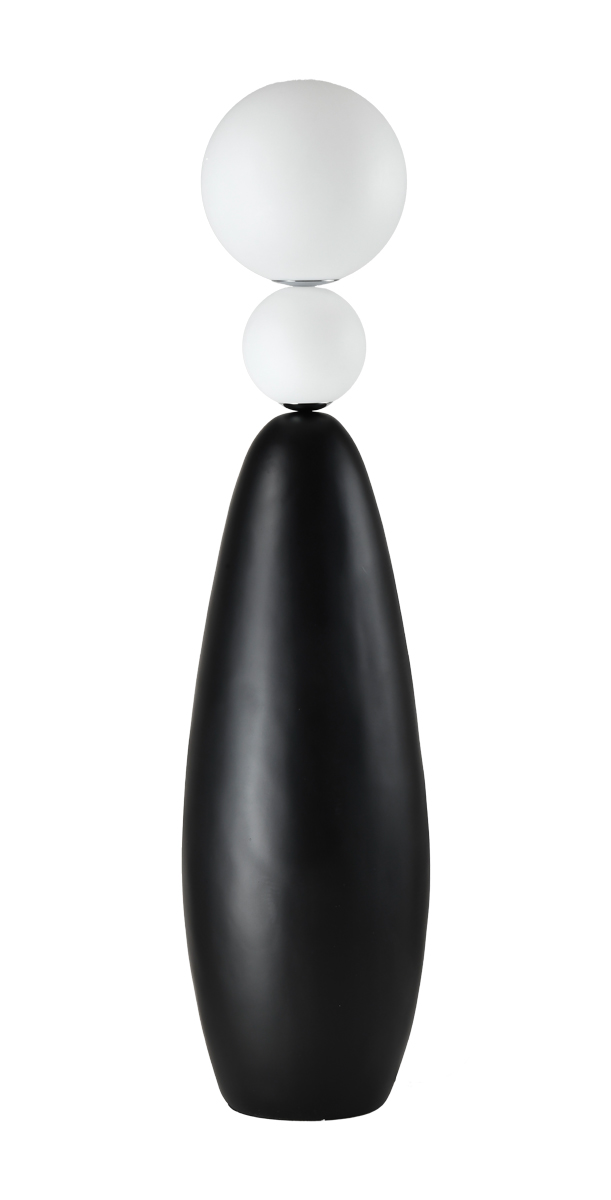 FLC 8037 ΒΚ ΜΑΥΡΟ ΟΒΑΛ ΜΕ ΔΥΟ ΜΠΑΛΕΣ LED ΑΚΡΥΛΙΚΟ+ ΡΗΤΙΝΗ