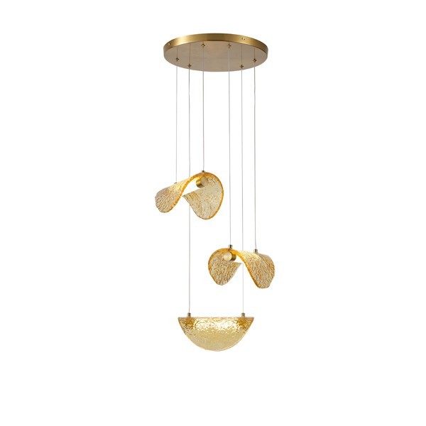 ΦΩΤΙΣΤΙΚΟ ΚΡΕΜΑΣΤΟ ΑΛΟΥΜΙΝΙΟ 6W 468Lm 3000K 425Χ1500mm ΜΠΡΟΝΖΕ-ΧΡΥΣΟ ARTE ILLUMINA WAVES