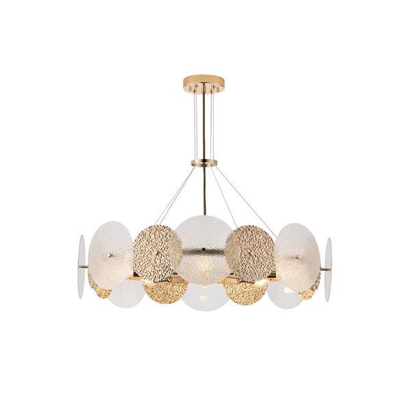 ΦΩΤΙΣΤΙΚΟ ΚΡΕΜΑΣΤΟ 8XE14 Max 8W Φ700H690mm ΧΡΥΣΟ ARTE ILLUMINA GLOW