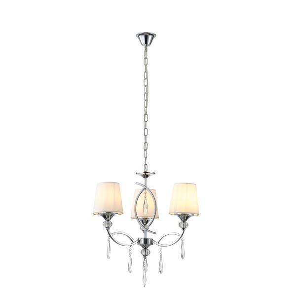 ΦΩΤΙΣΤΙΚΟ ΚΡΕΜΑΣΤΟ ΜΕΤΑΛΛΟ-ΥΦΑΣΜΑ 3ΦΩΤΟ 3XE27 Max 15w  530X600mm ΑΣΗΜΙ ARTE ILLUMINA KRISTALLO