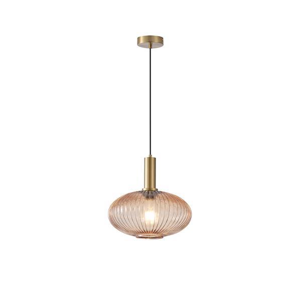 ΦΩΤΙΣΤΙΚΟ ΚΡΕΜΑΣΤΟ ΑΝΑΓΛΥΦΟ ΓΥΑΛΙ 1XΕ27 MAX 15W Φ300mm ARTE ILLUMINA ΜΕΛΙ TOPAZ