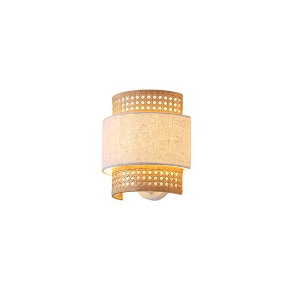 ΑΠΛΙΚΑ ΤΟΙΧΟΥ ΜΕΤΑΛΛΟ-ΥΦΑΣΜΑ 1XE27 Max 15W 240X230X140mm MΠΕΖ-ΜΑΤ ΛΕΥΚΟ ARTE ILLUMINA ISLA