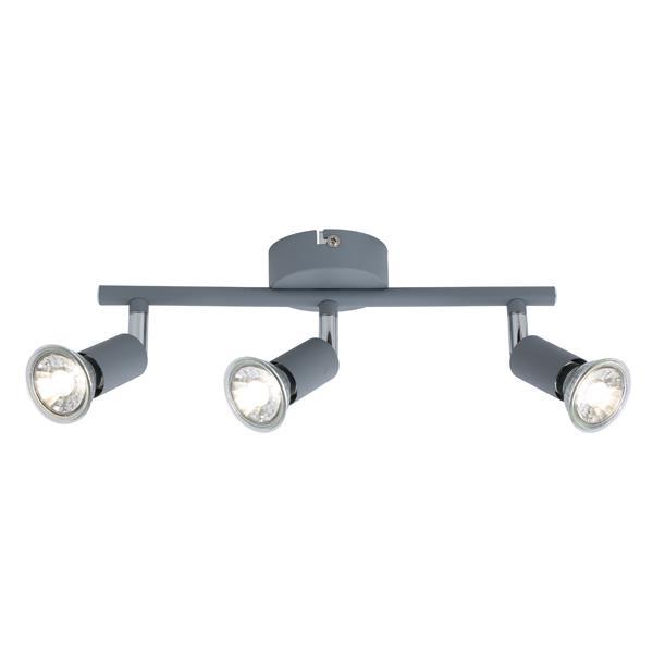 ΣΠΟΤ ΚΙΝΗΤΟ ΜΕΤΑΛΛΟ 3ΦΩΤΟ 3XGU10 Max 7W 300X80X125mm ΓΚΡΙ ARTE ILLUMINA VORRAS