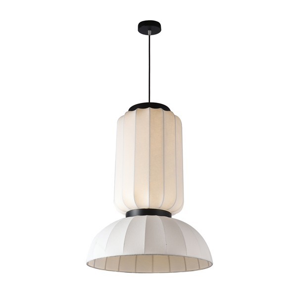 ΦΩΤΙΣΤΙΚΟ ΚΡΕΜΑΣΤΟ TYVEK ΚΑΙ ΜΕΤΑΛΛΟ ΜΟΝΟΦΩΤΟ 2xE27 MAX15W Φ460X680mm ΛΕΥΚΟ ARTE ILLUMINA LICHNOS