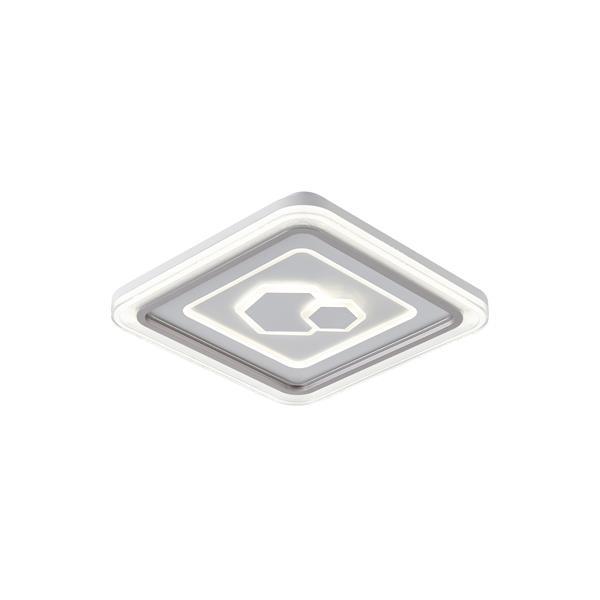 ΠΛΑΦΟΝΙΕΡΑ ΜΕΤΑΛΛΟ-ΠΛΑΣΤΙΚΟ LED 60W 4680Lm 3CCT(3000-4000-6000K) Φ490X50mm ΛΕΥΚΟ ARTE ILLUMINA MOTIVO