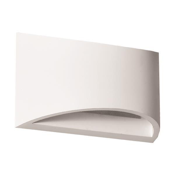 ΑΠΛΙΚΑ ΤΟΙΧΟΥ ΟΒΑΛ MEDIUM ΓΥΨΙΝΗ G9 1x6W 200x80x120mm