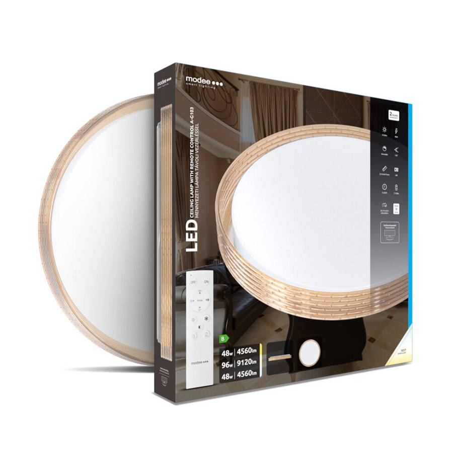 Πλαφονιέρα led 96W, CCT με CONTROL, 9120 lm, Ø51 cm