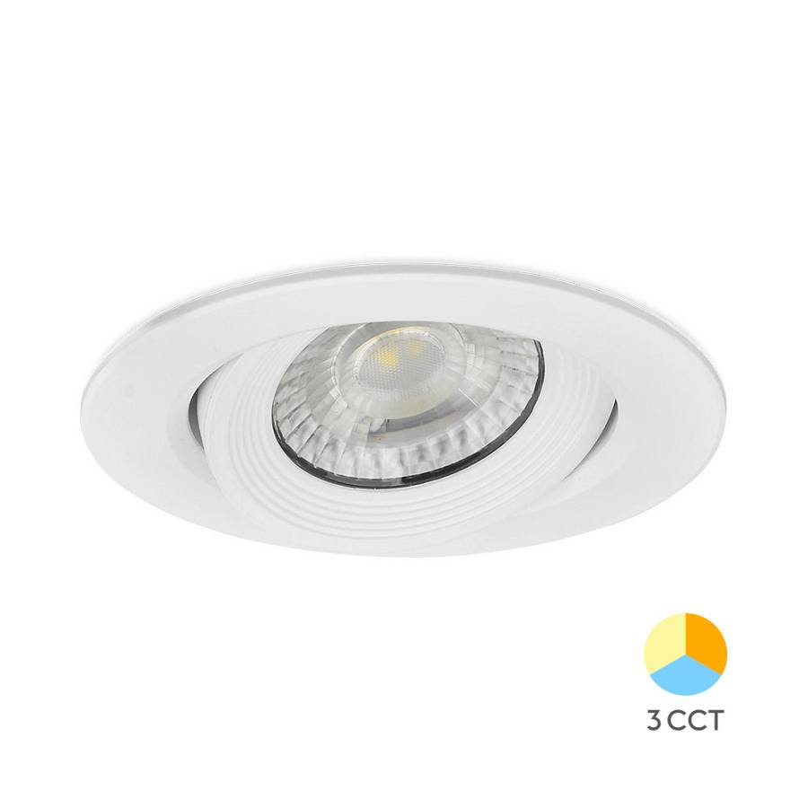 Σποτ Led Kινητό 10w Στρογγυλό 3CCT Λευκό