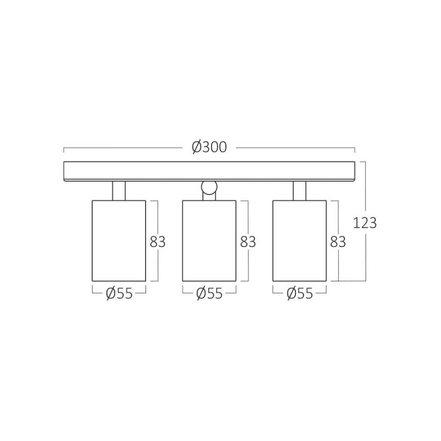 Σποτ Beta RND 3 x GU10 Λευκό
