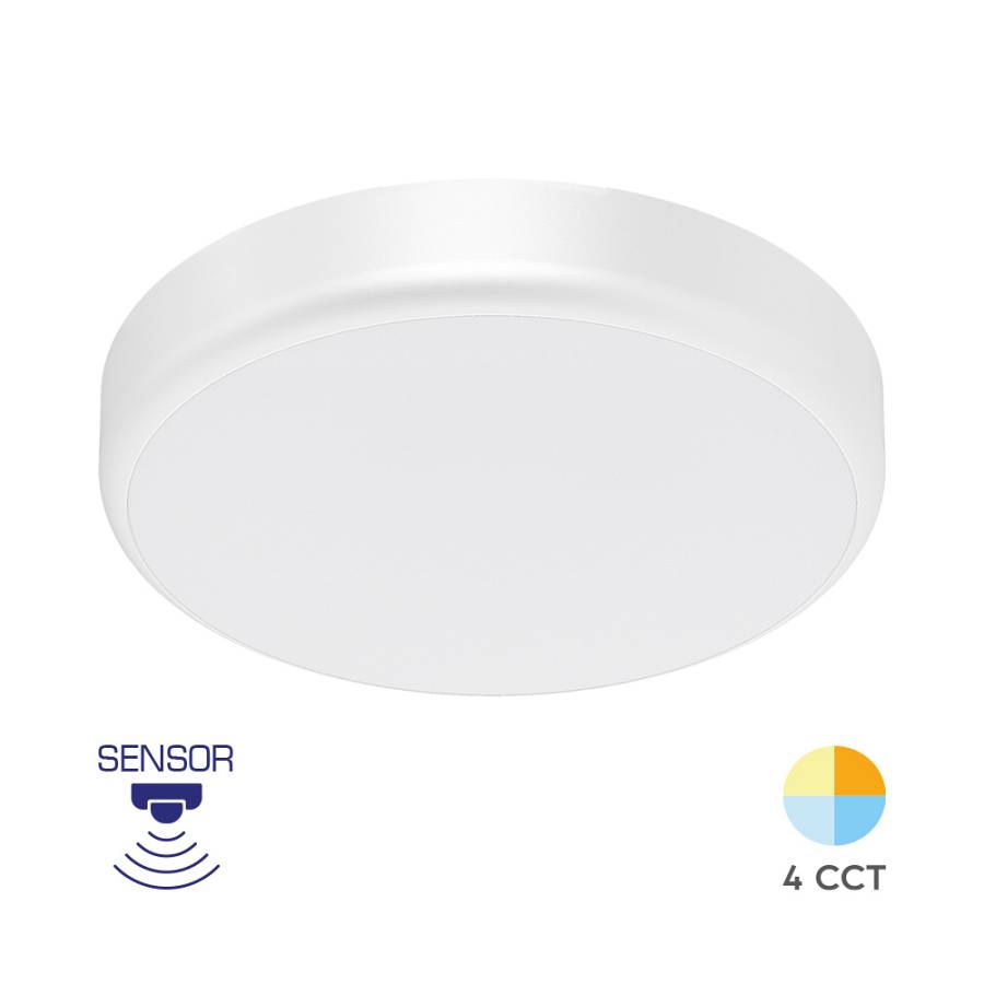 Πλαφονιέρα led Grande 20w 4in1 2000lm IP54 με ανίχνευση κίνησης και μέρα νύχτα
