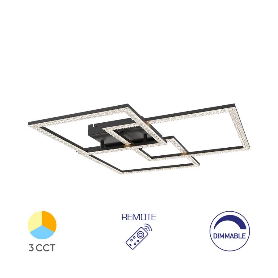 Οροφής led Crystal 80w 8800lm CCT με Control