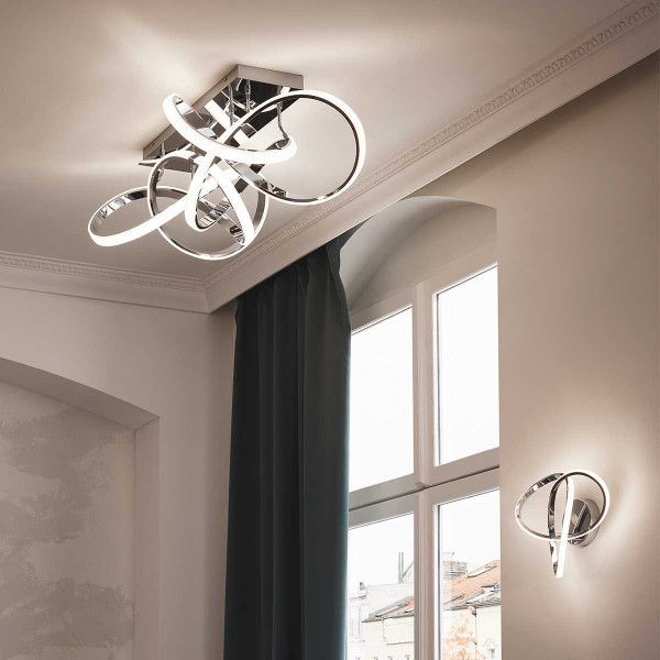 Οροφής led Indigo 5500lm 64w χρώμιο