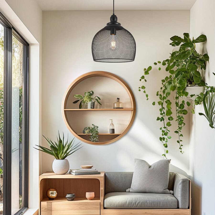 Κρεμαστό μονόφωτο 1 x Ε27 μαύρο Ø28