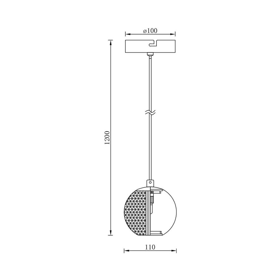 Κρεμαστό μονόφωτο 1 x G9 χρυσό