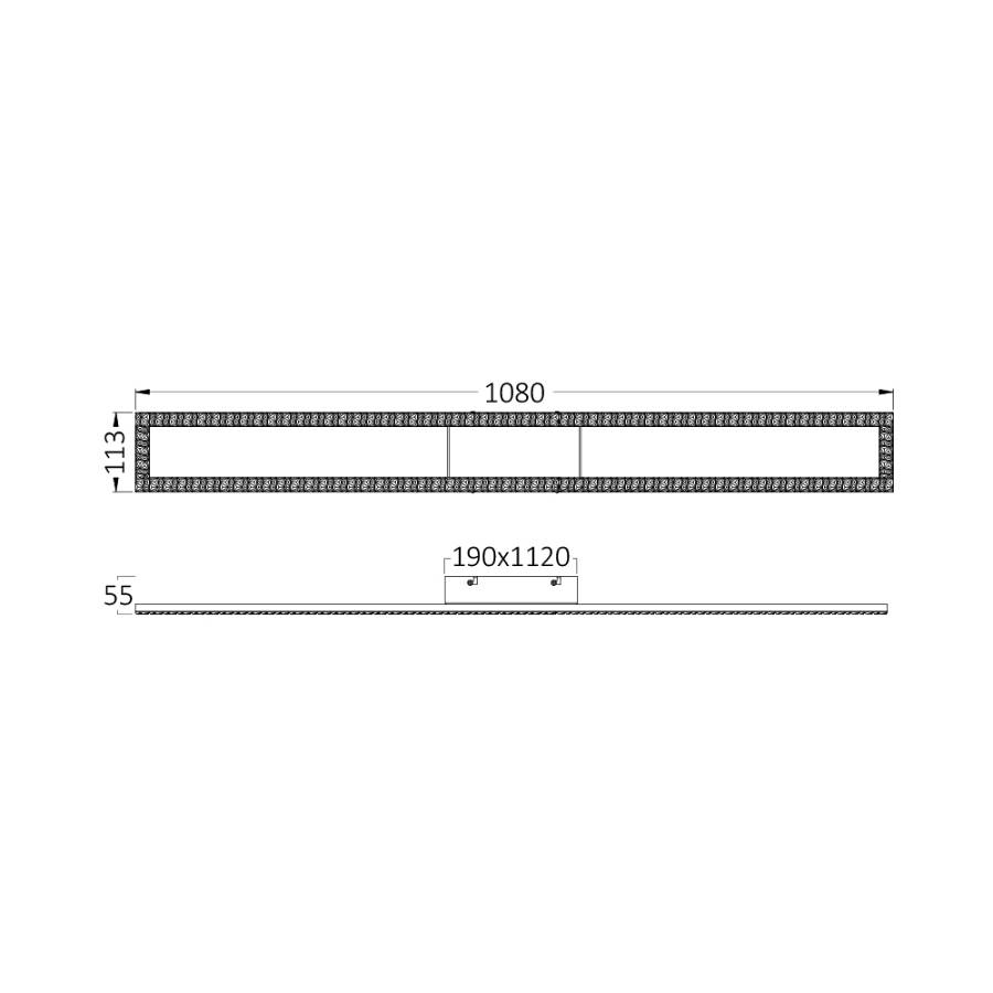 Οροφής led Crystal 40w 4400lm CCT με Control