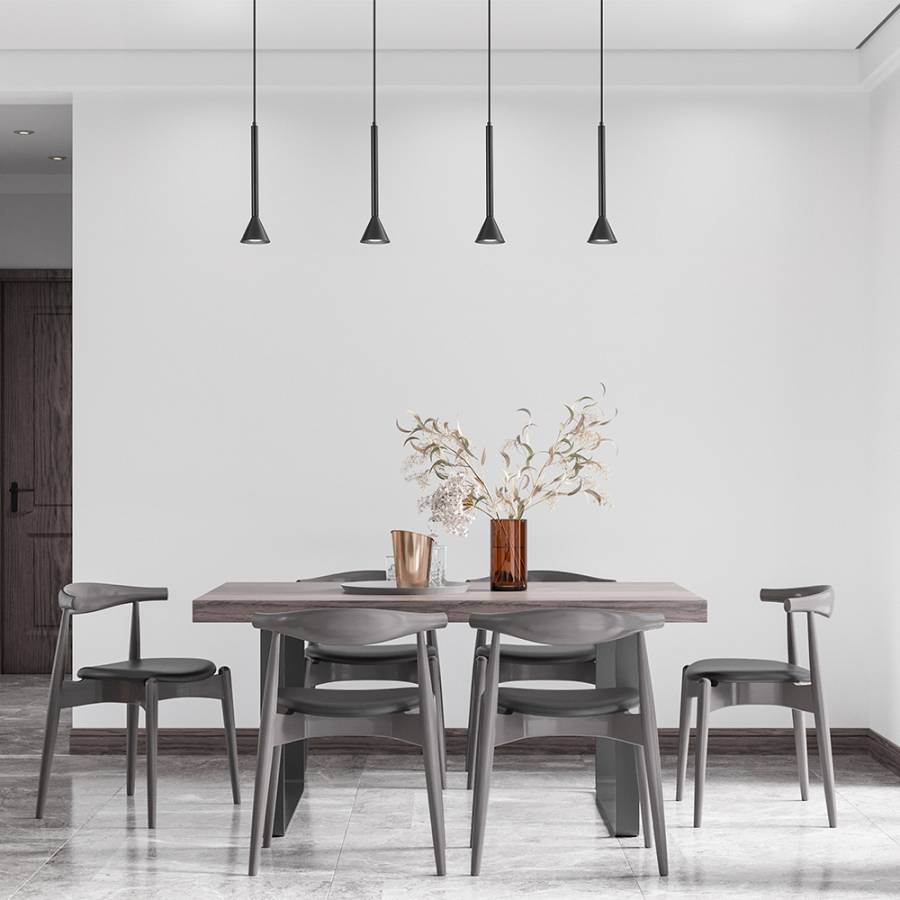 Κρεμαστό φωτιστικό 4 x GU10 μαύρο