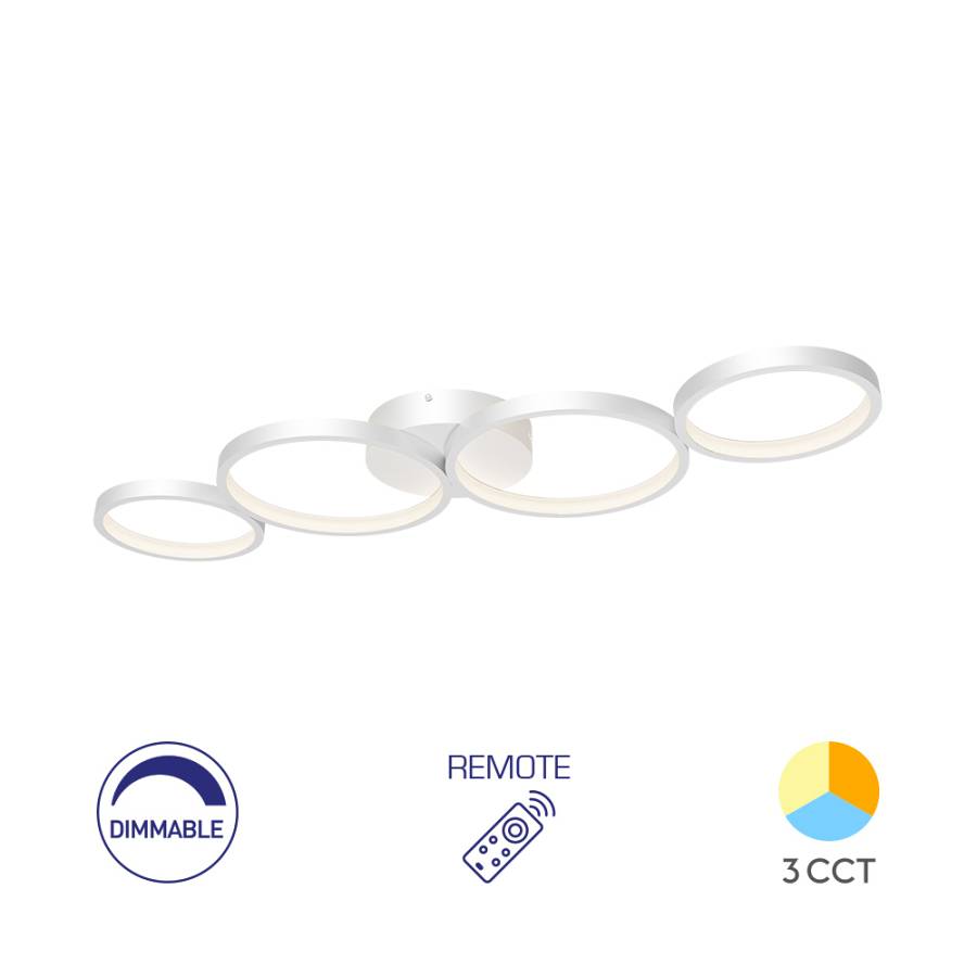 Οροφής led Nela 60w 6050lm CCT με Control