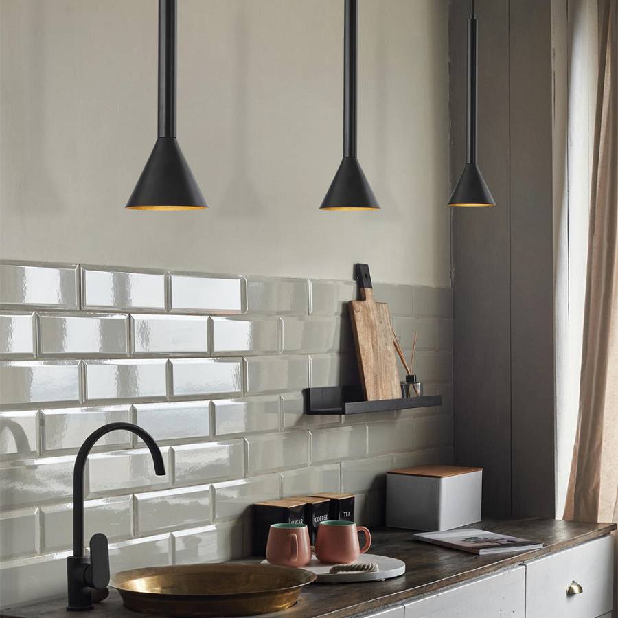 Κρεμαστό μονόφωτο 1 x GU10 μαύρο