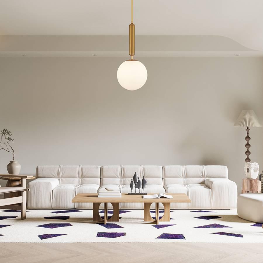 Κρεμαστό μονόφωτο 1 x G9 χρυσό Ø15