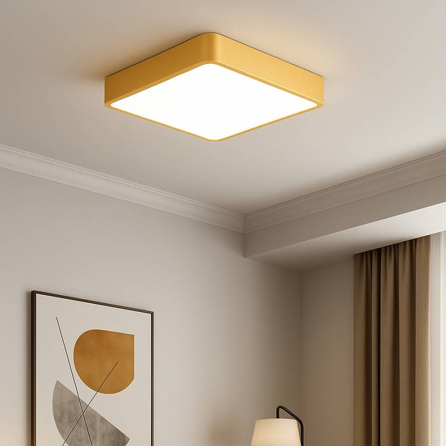 Πλαφονιέρα Blade 30w-36w-40w 3CCT, 40x40x6cm Χρυσή