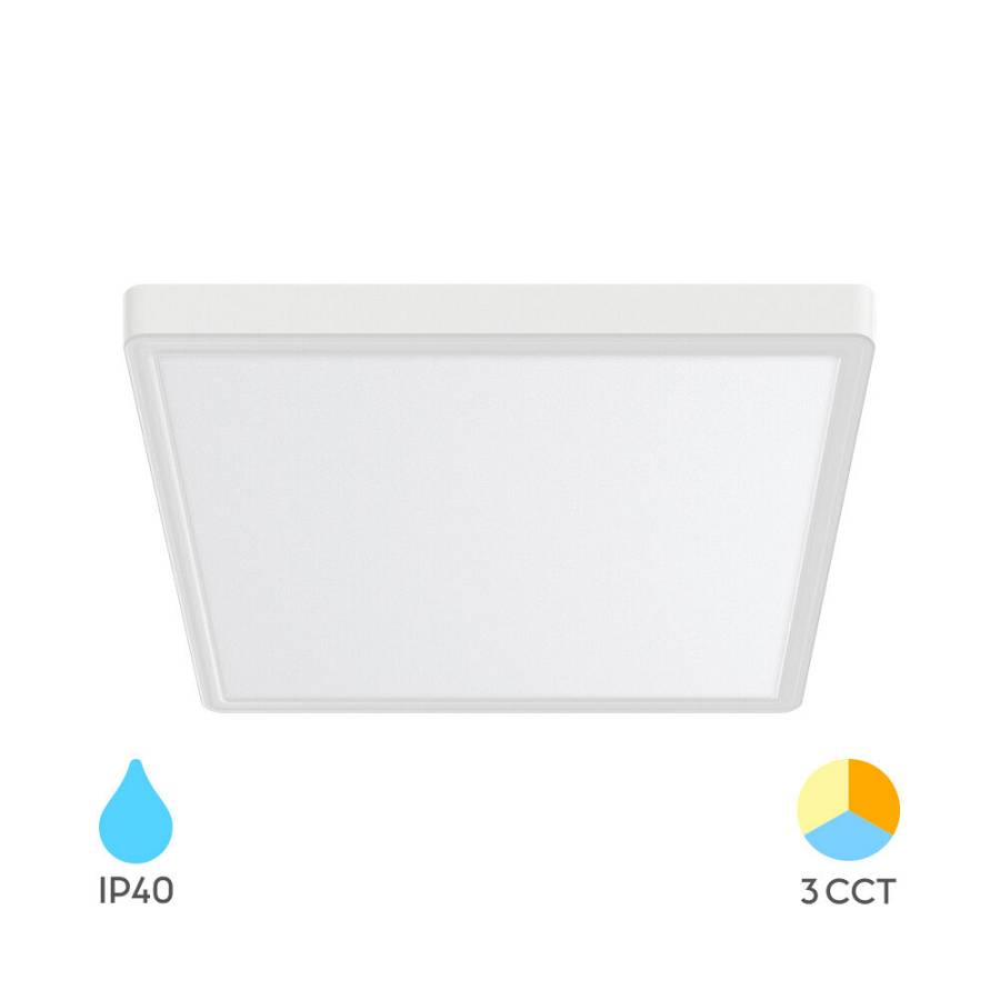 Πλαφονιέρα Jade slim 36W CCT Λευκό 40x40