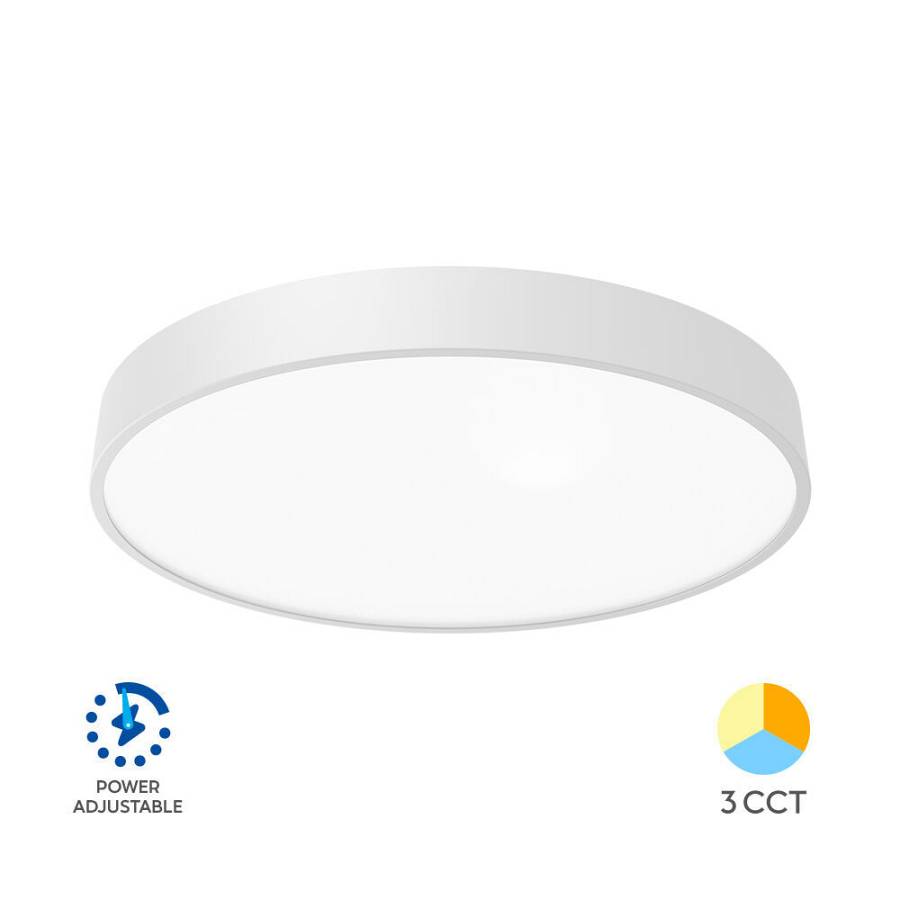 Πλαφονιέρα Blade 30w-40w-50w 3CCT Ø50cm Λευκή