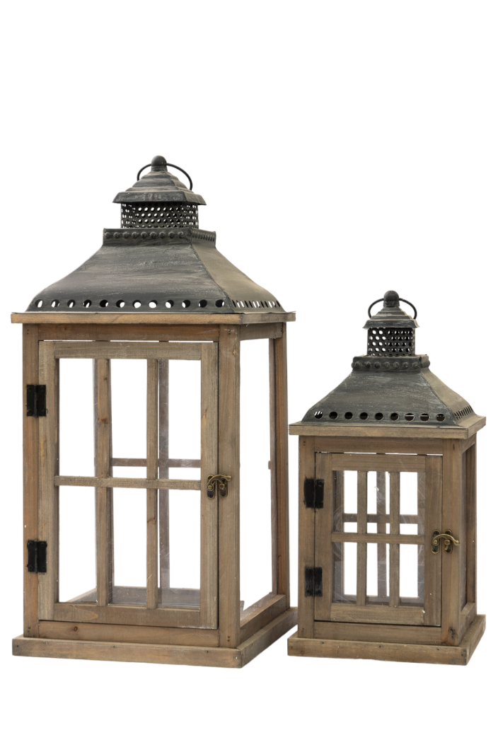 ΞΥΛΙΝΑ ΦΑΝΑΡΙΑ ΣΕΤ2 ΟΡΘΟΓΩΝΙΑ ΚΑΦΕ  28Χ28Χ60ΕΚ ΚΑΙ 21Χ21Χ42,5ΕΚ