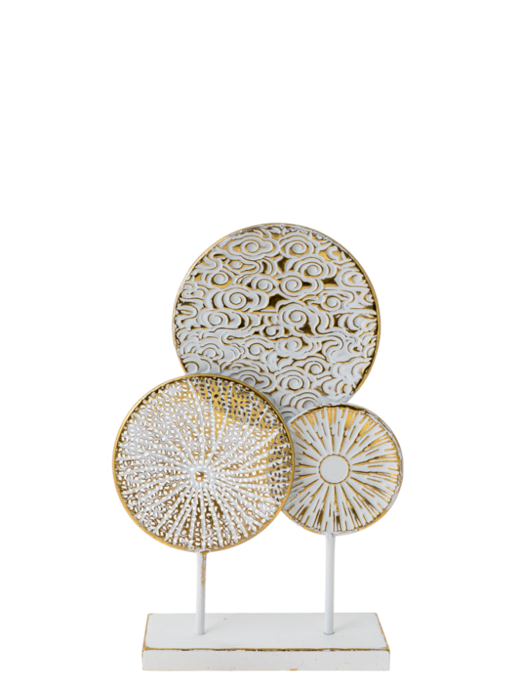 ΔΙΑΚΟΣΜΗΤΙΚΟ ΚΥΚΛΟΙ ΑΣΠΡΟΙ ΧΡΥΣΟΙ ΜΕ ΒΑΣΗ.ΜΕΓΕΘΟΣ 26,5Χ9Χ40ΕΚ