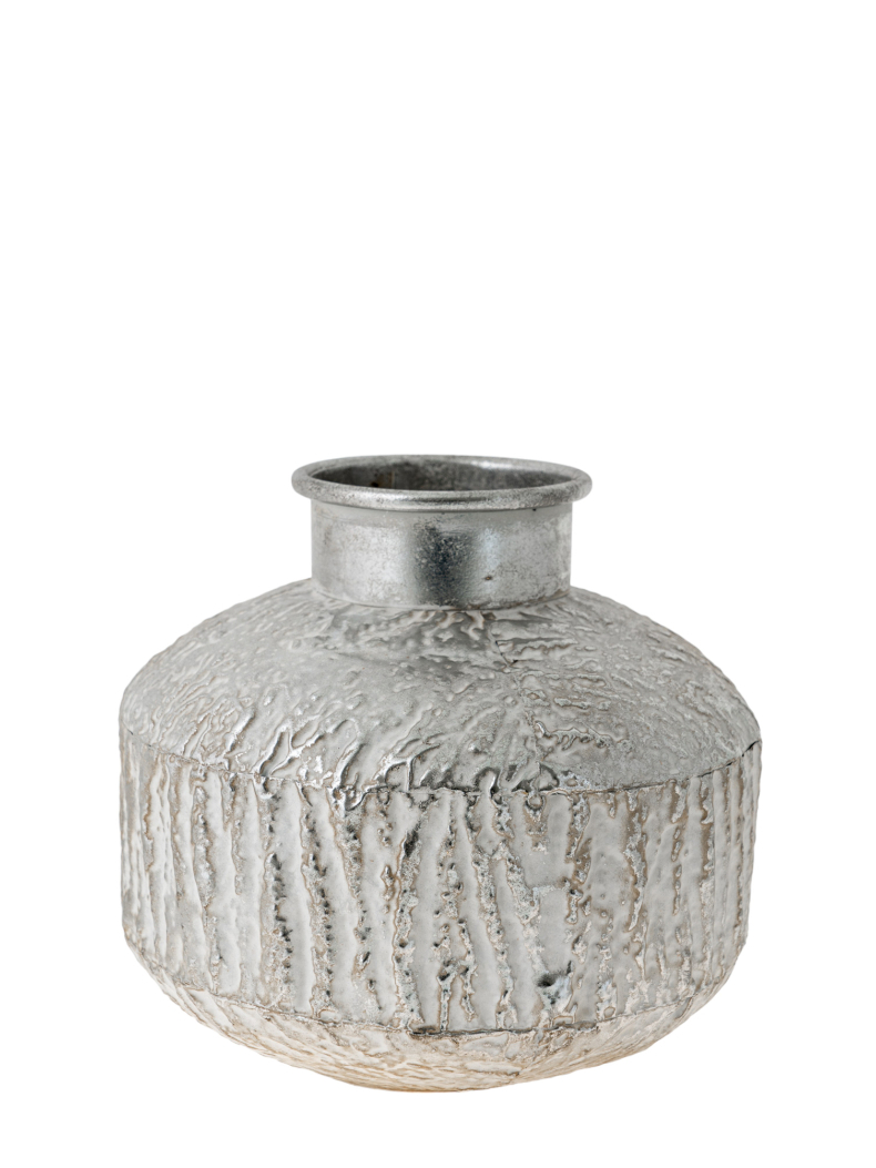 ΔΙΑΚΟΣΜΗΤΙΚΟ ΜΕΤΑΛΛΙΚΟ ΒΑΖΟ ΑΣΗΜΙ ΑΣΠΡΟ.ΜΕΓΕΘΟΣ 28Χ28Χ24,5ΕΚ