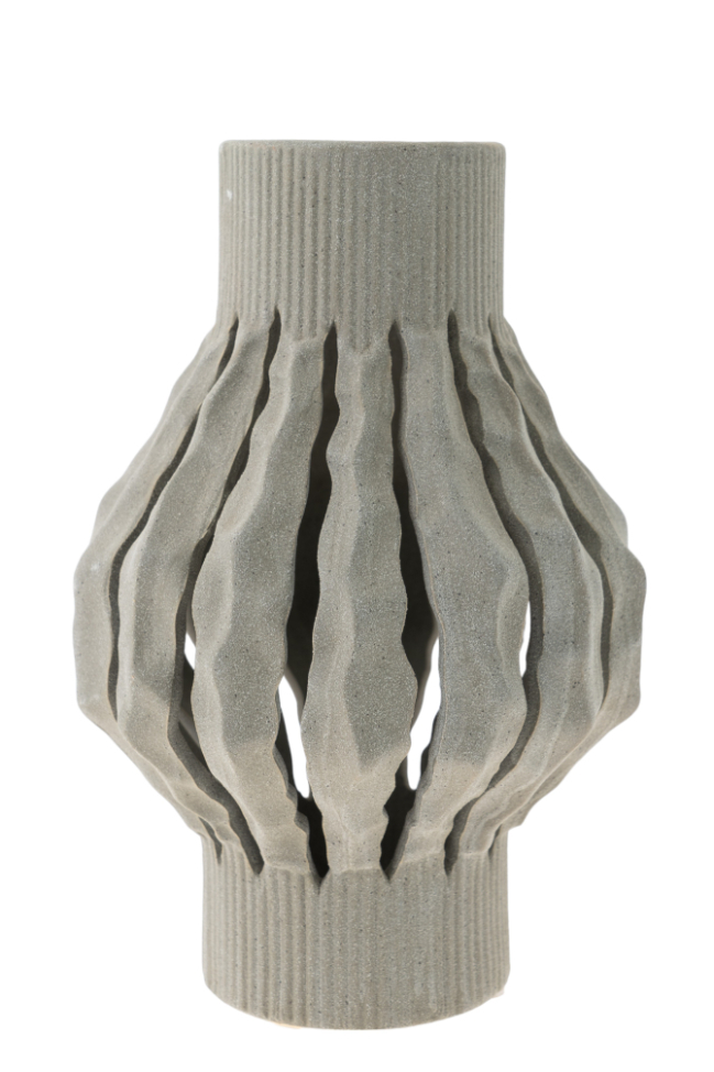 ΔΙΑΚΟΣΜΗΤΙΚΟ ΒΑΖΟ ΚΕΡΑΜΙΚΟ ΓΚΡΙ 15,5Χ15,5Χ25ΕΚ