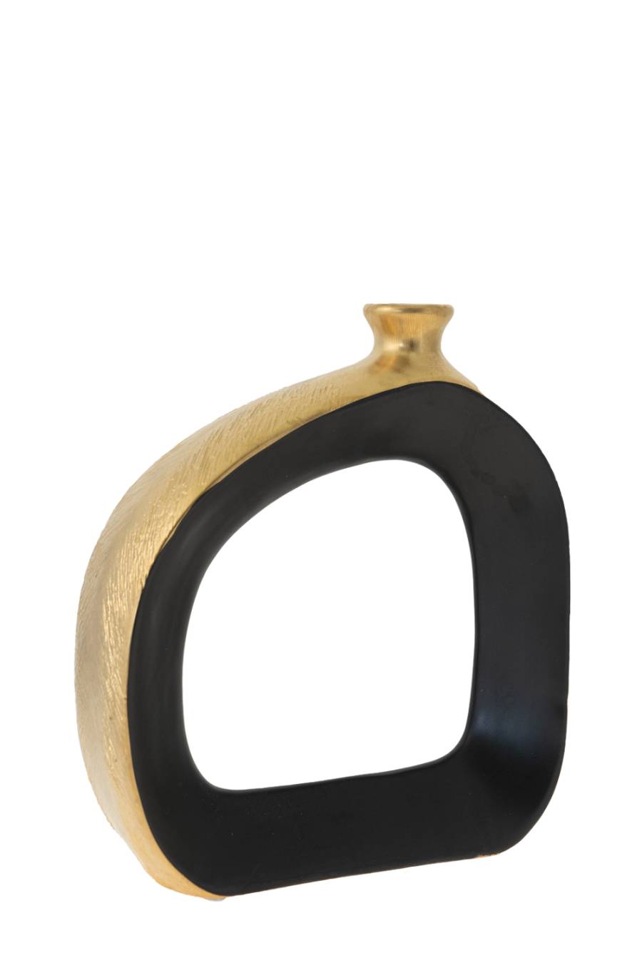 ΔΙΑΚΟΣΜΗΤΙΚΟ ΒΑΖΟ ΚΕΡΑΜΙΚΟ ΜΑΥΡΟ ΜΑΤ ΜΕ ΧΡΥΣΟ 23Χ6,5Χ25ΕΚ