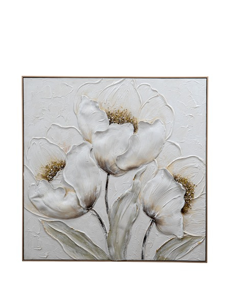 ΠΙΝΑΚΑΣ ΖΩΓΡΑΦΙΚΗΣ ΛΟΥΛΟΥΔΙ ΣΕ ΚΑΜΒΑ ΜΕ ΚΟΡΝΙΖΑ 102Χ102Χ4,5ΕΚ