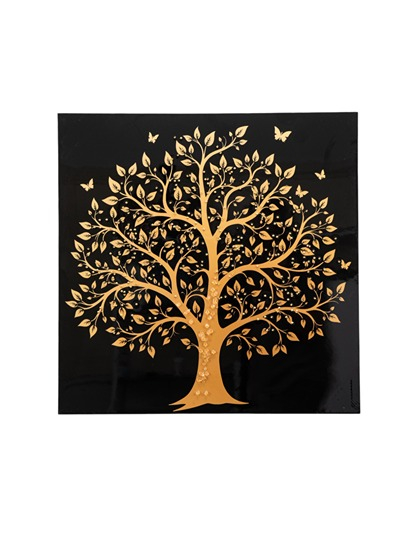 ΠΙΝΑΚΑΣ ΔΕΝΤΡΟ ΧΡΥΣΟ  ΜΕ ΓΥΑΛΙΣΤΕΡΟ 60Χ60Χ3,5ΕΚ