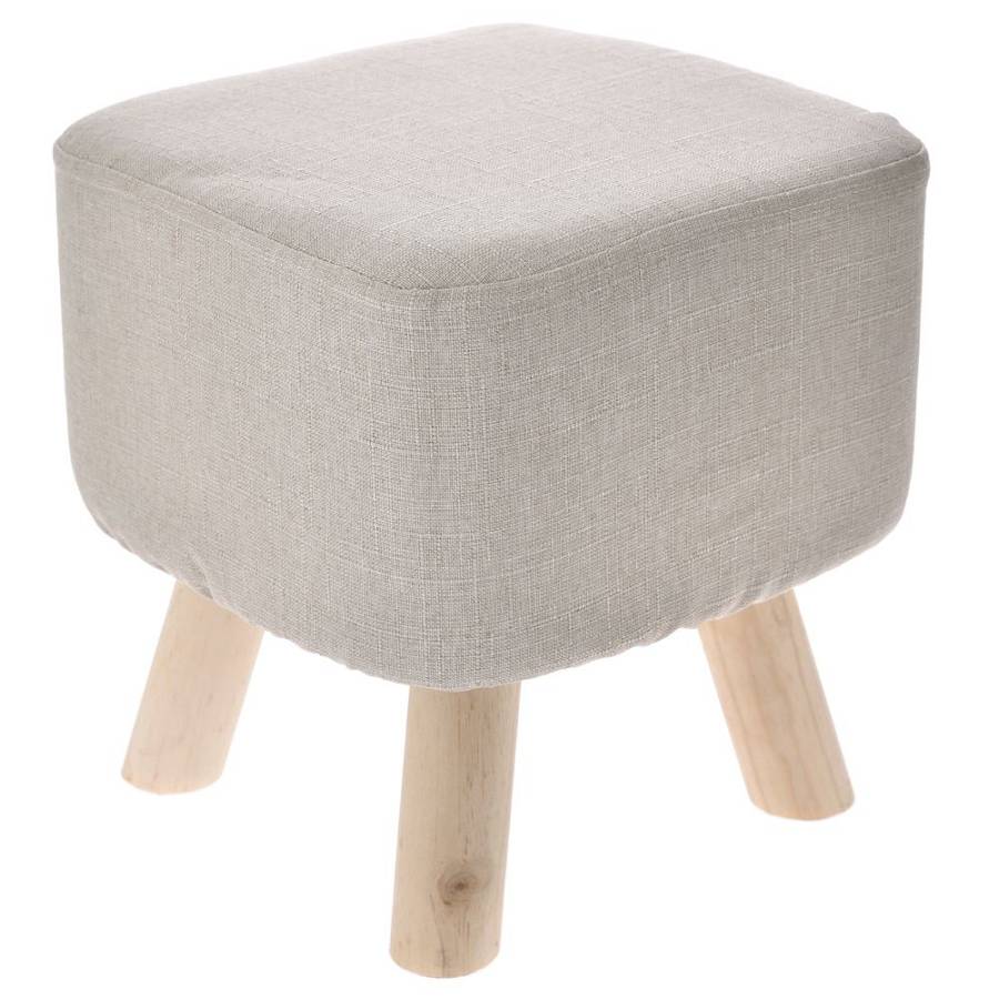 ΣΚΑΜΠΩ ΚΡΕΜ 30Χ30Χ33 ΞΥΛΙΝΟ ΜΕ ΥΦΑΣΜΑ