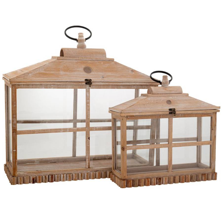 ΣΕΤ 2 ΦΑΝΑΡΙ ΑΝΟΙΧΤΟ ΚΑΦΕ ΞΥΛΙΝΟ ΟΡΘΟΓΩΝΙΟ 62Χ22Χ66  42Χ16Χ48,5ΕΚ