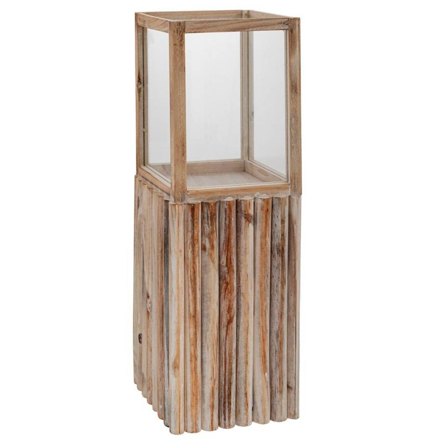 ΑΝΟΙΧΤΟ ΚΑΦΕ ΞΥΛΙΝΟ ΦΑΝΑΡΙ ΔΑΠΕΔΟΥ 19,5Χ19,5Χ56ΕΚ