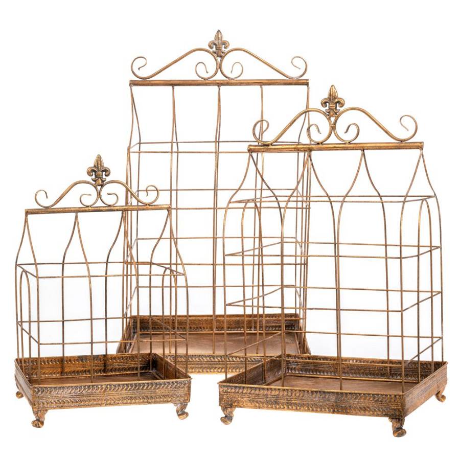 ΣΕΤ 3 ΧΡΥΣΟ ΜΕΤΑΛΛΙΚΟ ΚΛΟΥΒΙ 37Χ37Χ68  32,5Χ32,5Χ57  27Χ27Χ46ΕΚ