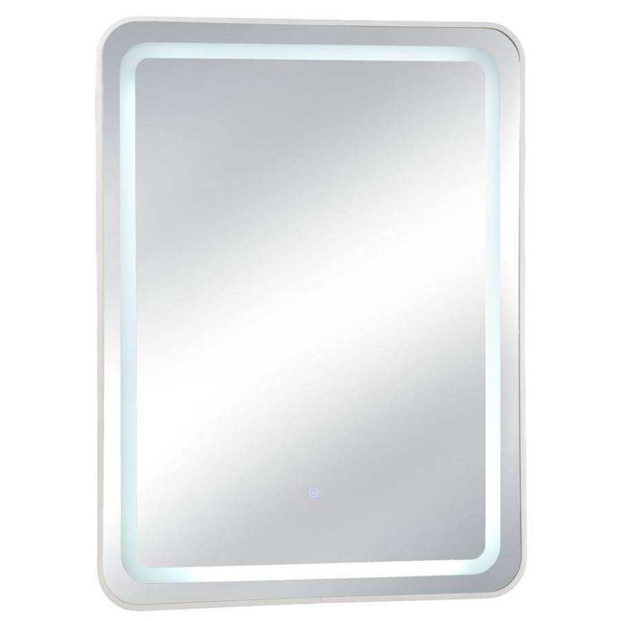 ΛΕΥΚΟΣ ΟΡΘΟΓΩΝΙΟΣ ΜΕΤΑΛΛΙΚΟΣ ΚΑΘΡΕΦΤΗΣ ΤΟΙΧΟΥ ΜΕ LED 60Χ80ΕΚ